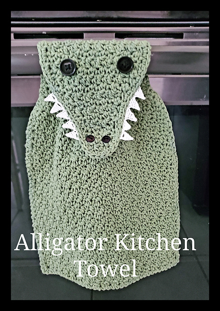 Cotton Alligator Hand Towel
