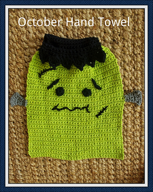 October Frankenstein Hanging Hand Towel