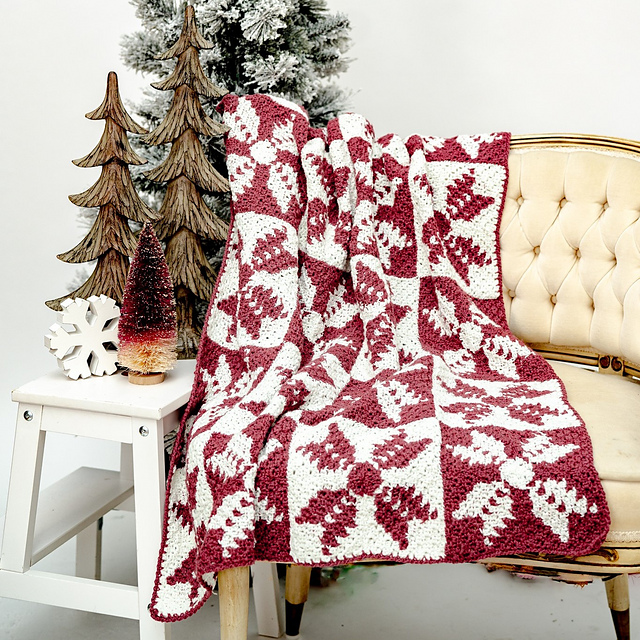 Rustic Snowflake C2C Blanket