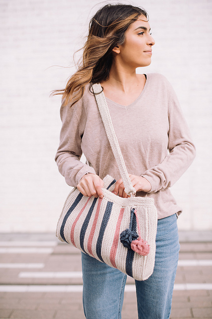 Multipurpose Striped Tote