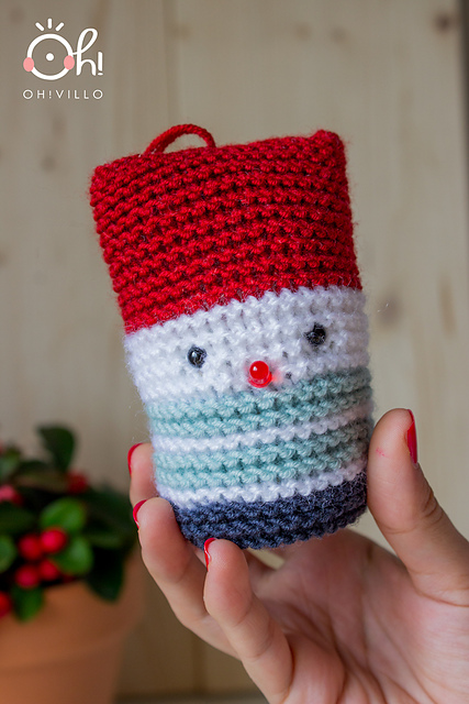 amigurumi christmas ornament. With light!