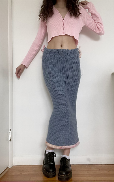 bow maxi skirt