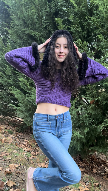 fluffy raglan sweater