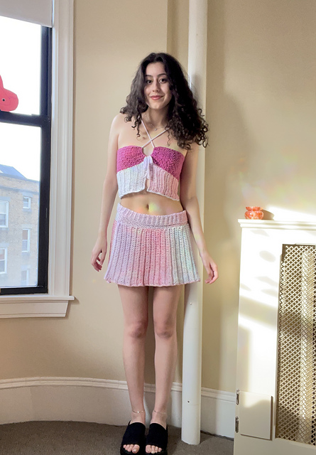 halter top and skirt set