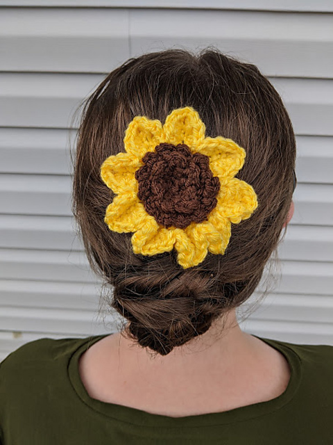 sunflower barrette