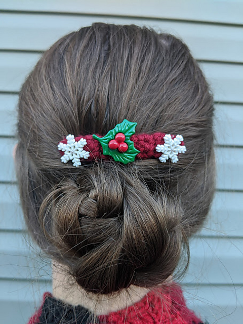 Christmas hair barrette