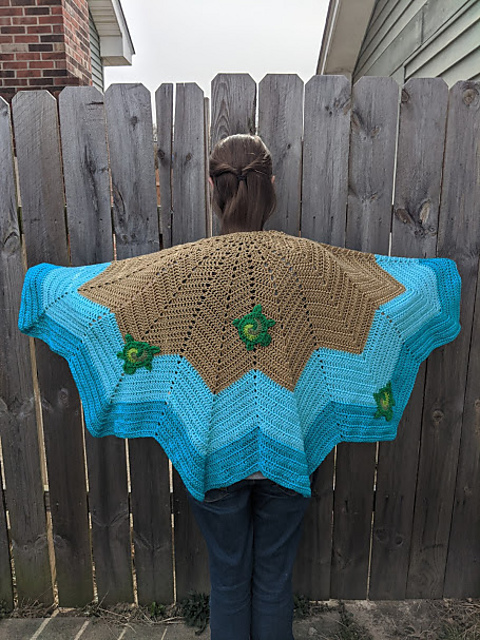 sea turtle shawl