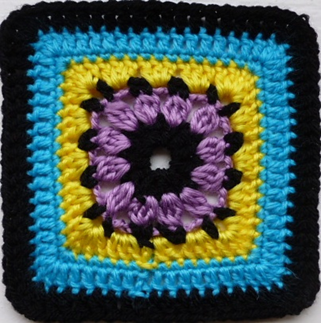 LD-0109 Floral Afghan block