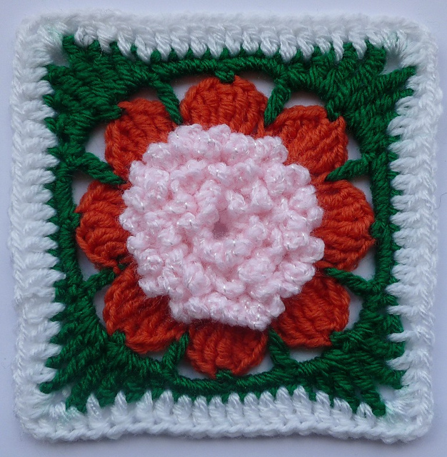 Peony in square