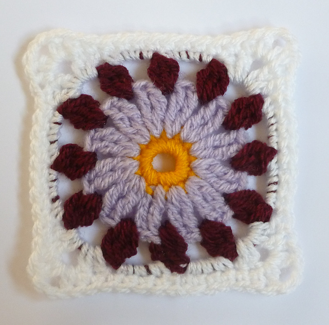 LD-0113 floral afghan block