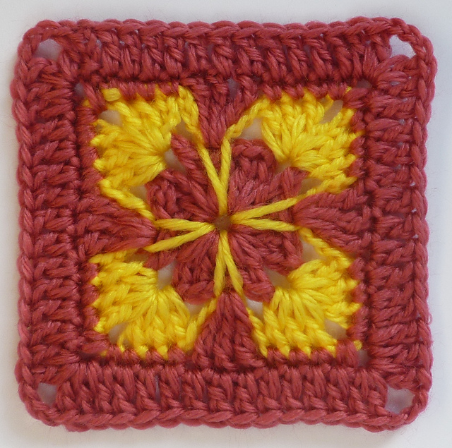 LD-0115 floral afghan block