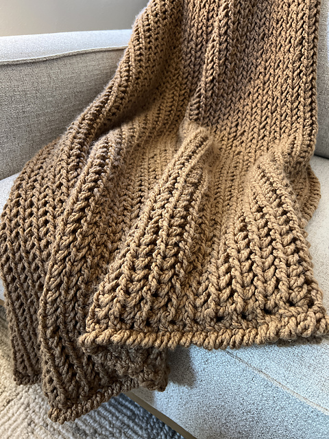Reversible Ribbed Throw