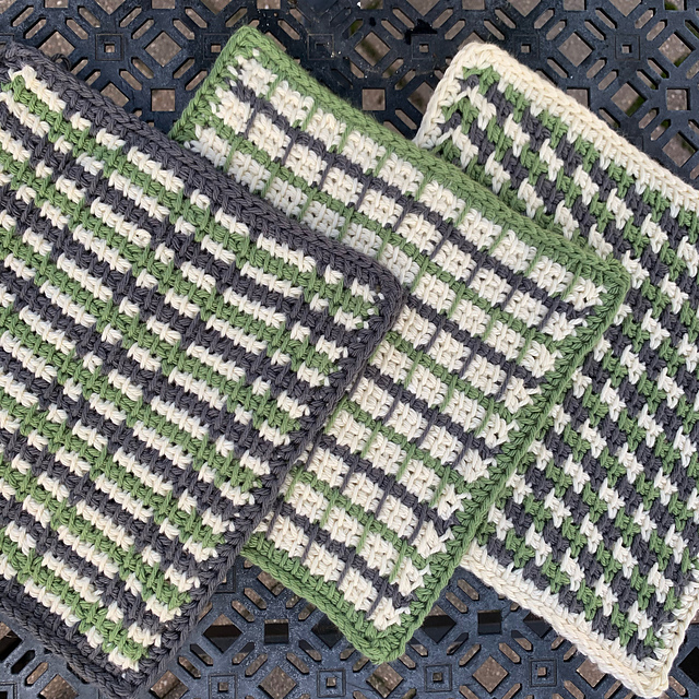 Plaid Dishcloth Set