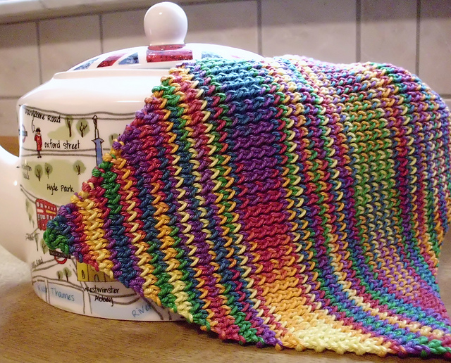 Diagonally Twisted Dishcloth