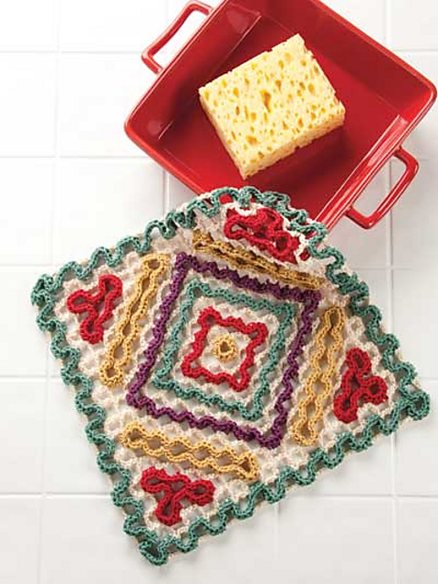 Diagonals Wiggly Dishcloth