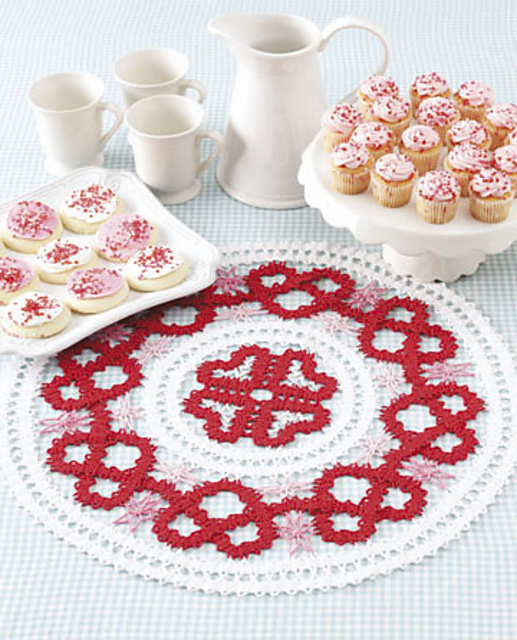 Bruges Lace Heart Centerpiece