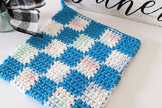 Checkerboard & Diamonds Potholder