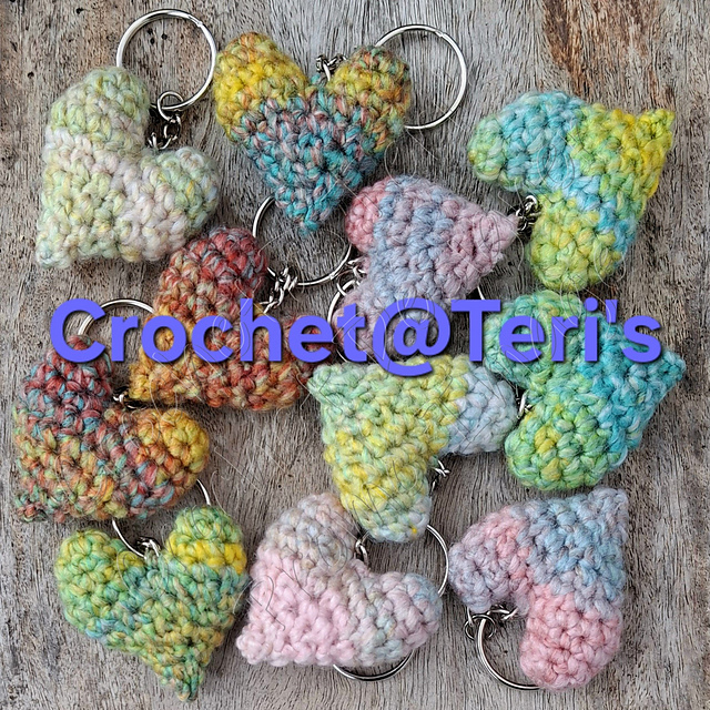 Rustic Heart Keychains