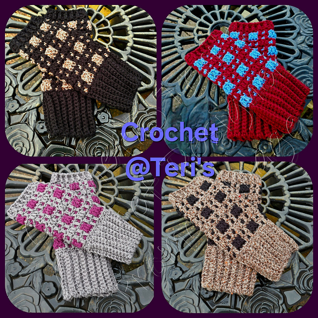Cheeky Chequered Mosaic Gloves