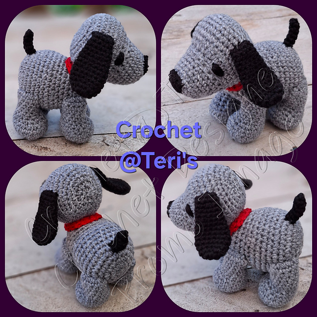 Grey Dog with Black Ears