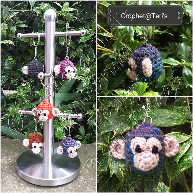 Ravelry Monkey Keychain pattern by Crochet at Teri's