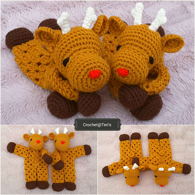 Reindeer Granny Hexagon Lovey