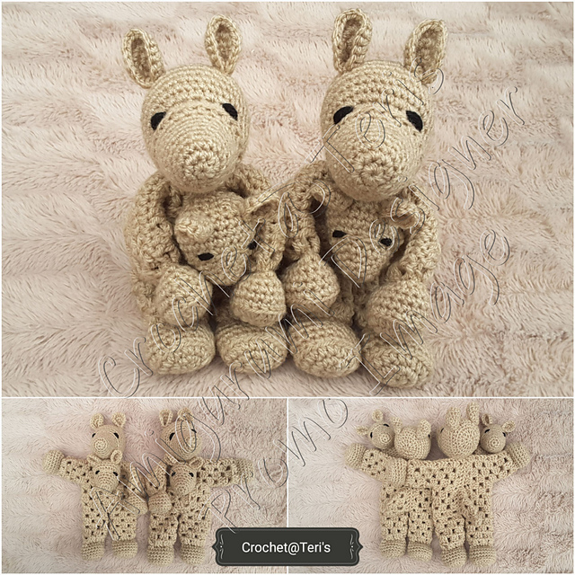 Kangaroo Granny Hexagon Lovey