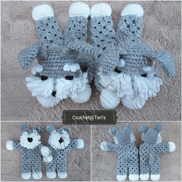 Schnauzer Granny Hexagon Lovey