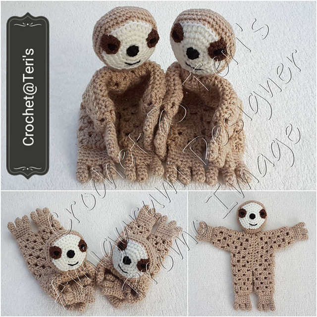 Sloth Granny Hexagon Lovey