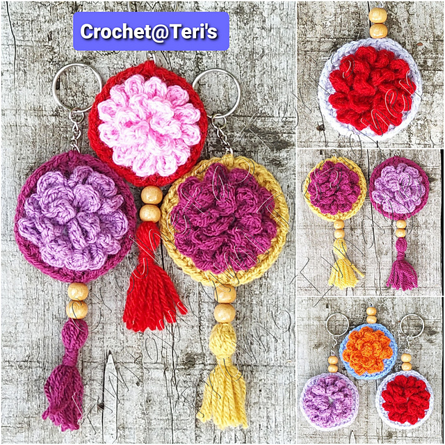 Chrysanthemum Keychain