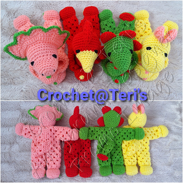 Dinosaur Granny Hexagon Lovey Collection #2