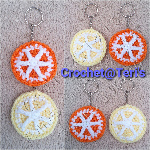 Citrus Slice Keychain