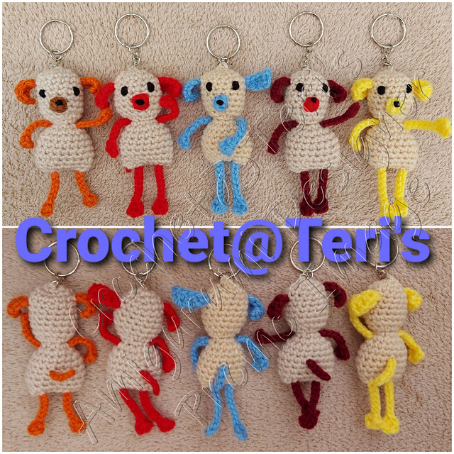 Matchstick Dog Keychains