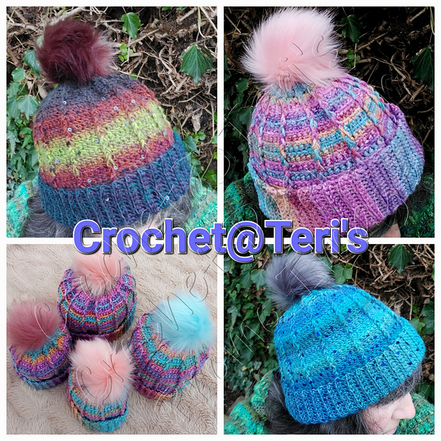 Textured Hat with Pompom