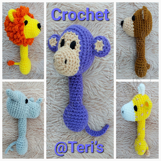 Ravelry: Wild Animal Rattle Collection pattern by Crochet at Teri's