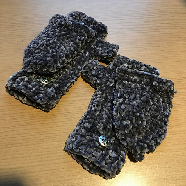 Chenille Mitten Gloves