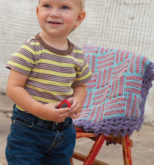 Winnie Tunisian Entrelac Afghan