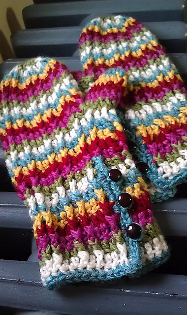Stripey Mitts