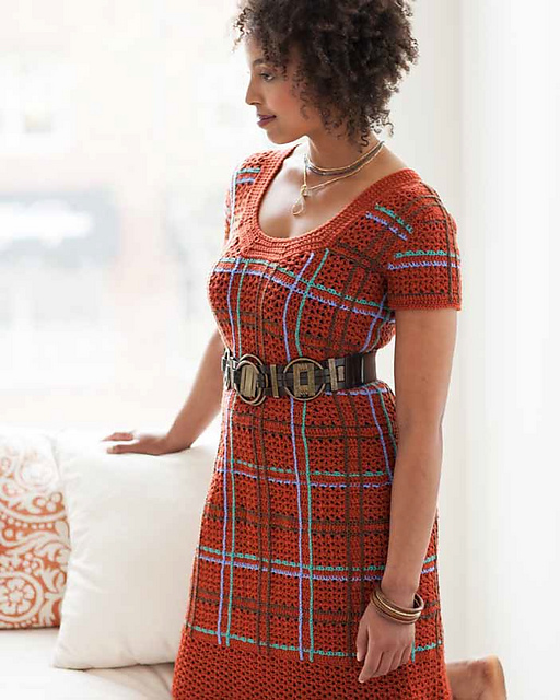 Burnt Plaid Dress