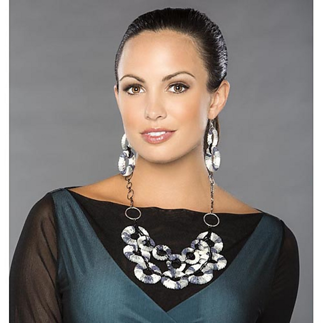 Wrapped Ring Necklace and Earrings