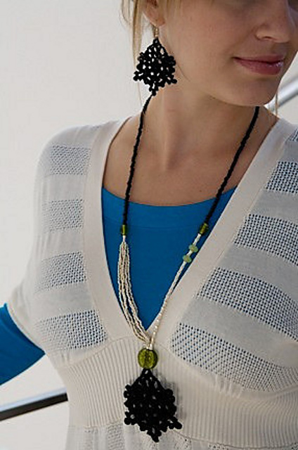 Heather Earrings and Necklace
