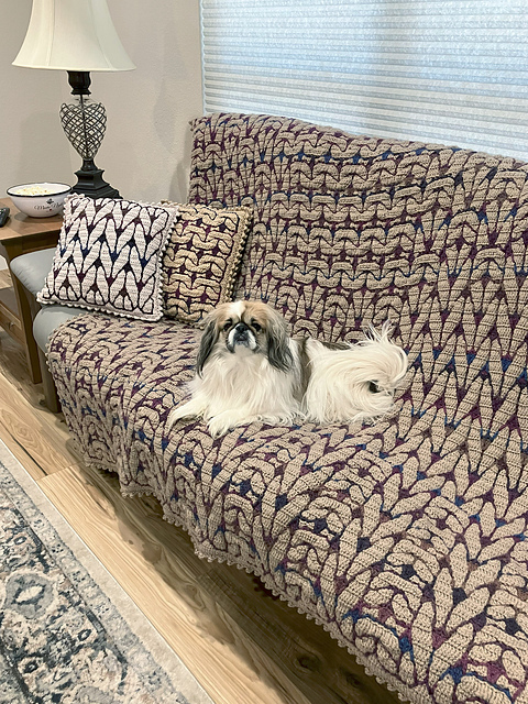Knitted with Crochet Afghan