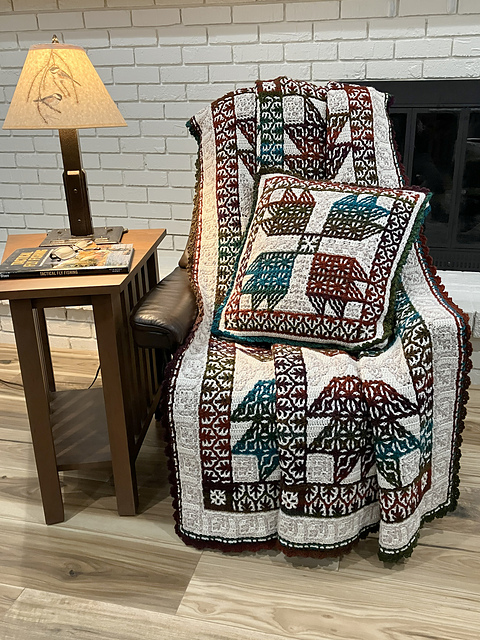 Blackwork Bear Claw Pillow