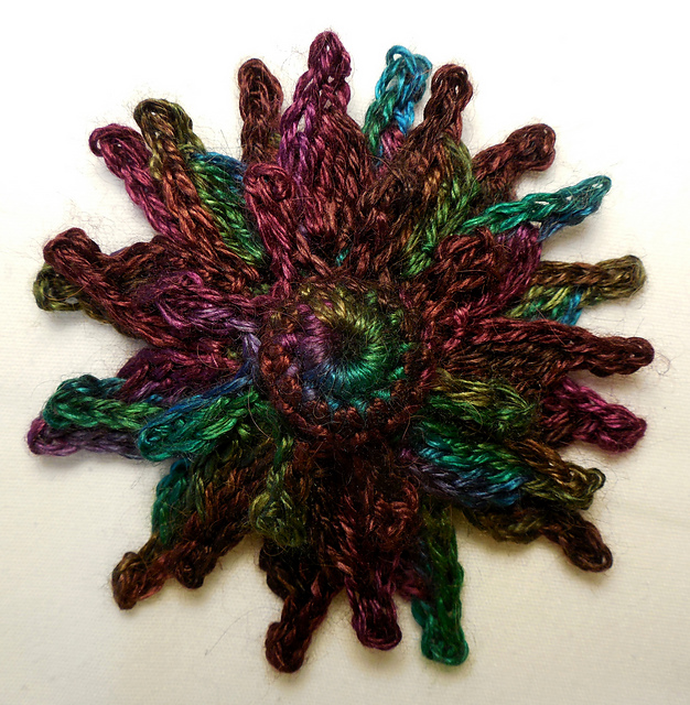 Autumn Jewel Flower Pin