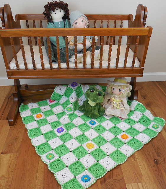 Checkerboard Garden Afghan