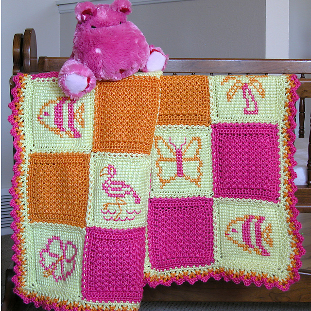 Caribbean Twin Girl Afghan