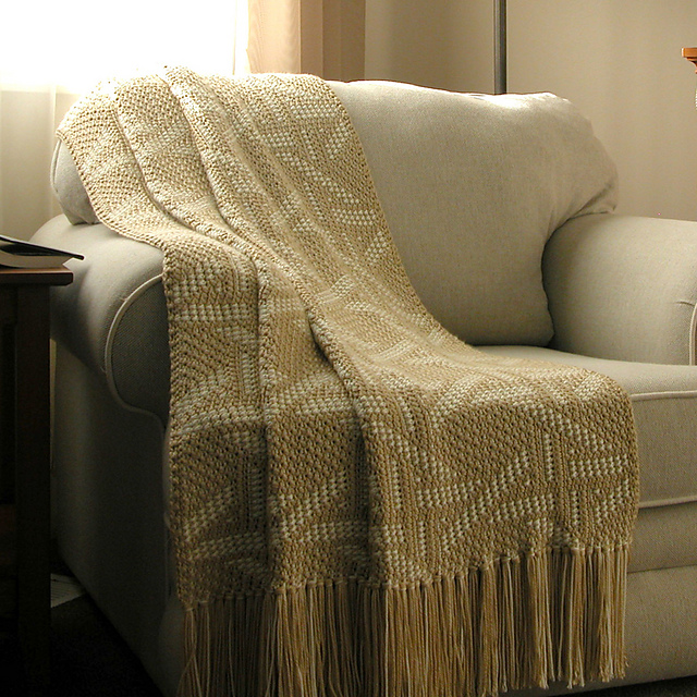 Wicker Wonder Reversible Afghan