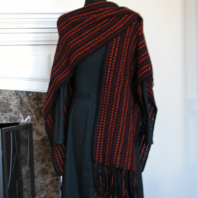 Autumn Fire Ruana Shawl