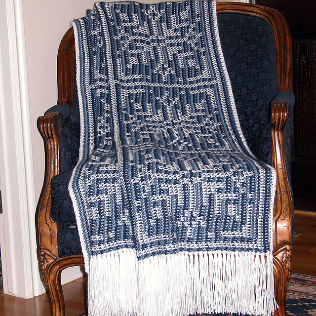 Evening Snow Reversible Afghan