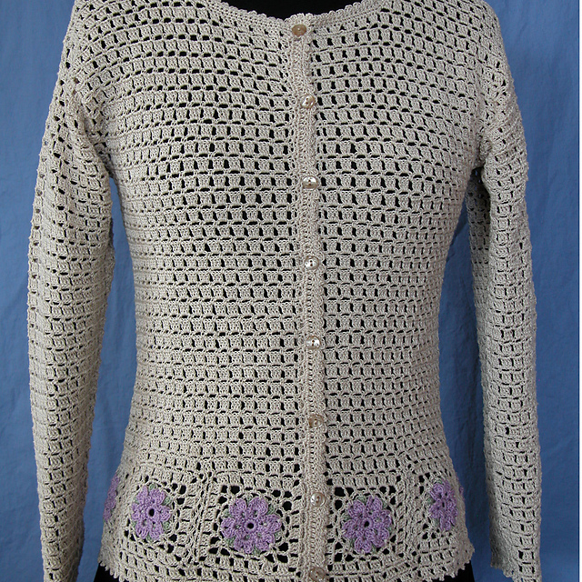 Splashes of Violets Cardigan
